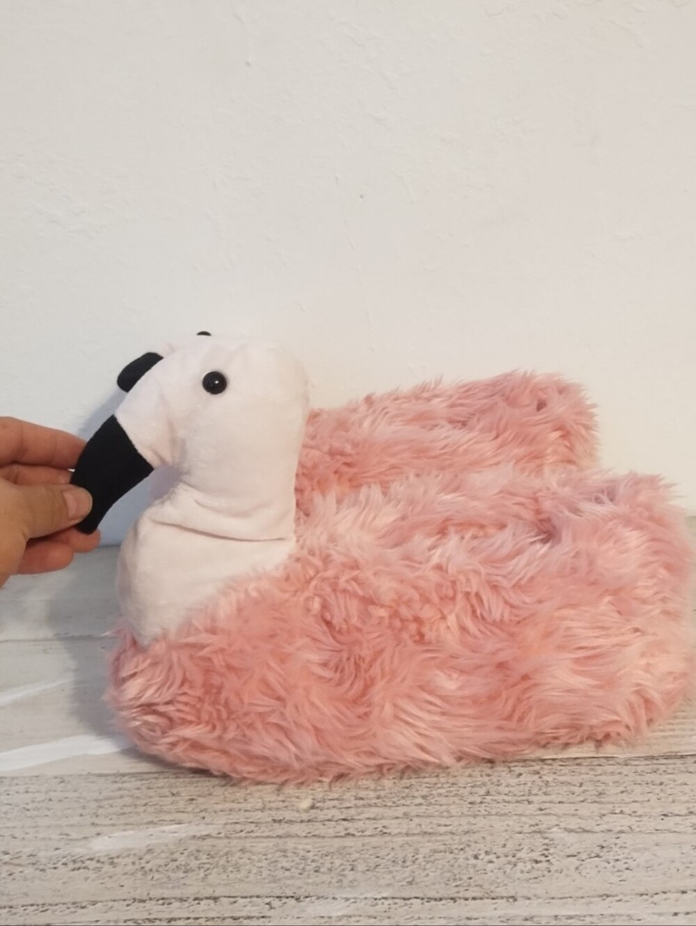 funziez women size x-LPink Flamingo Plush Slippers